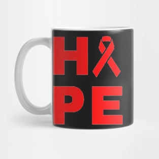 Hope Awareness Ribbon (Red) Mug